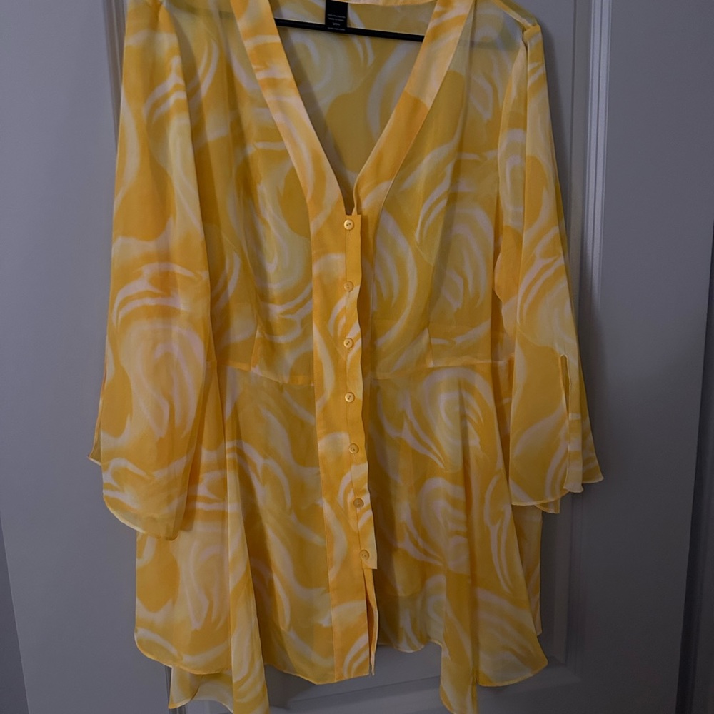 Yellow Flowy Blouse